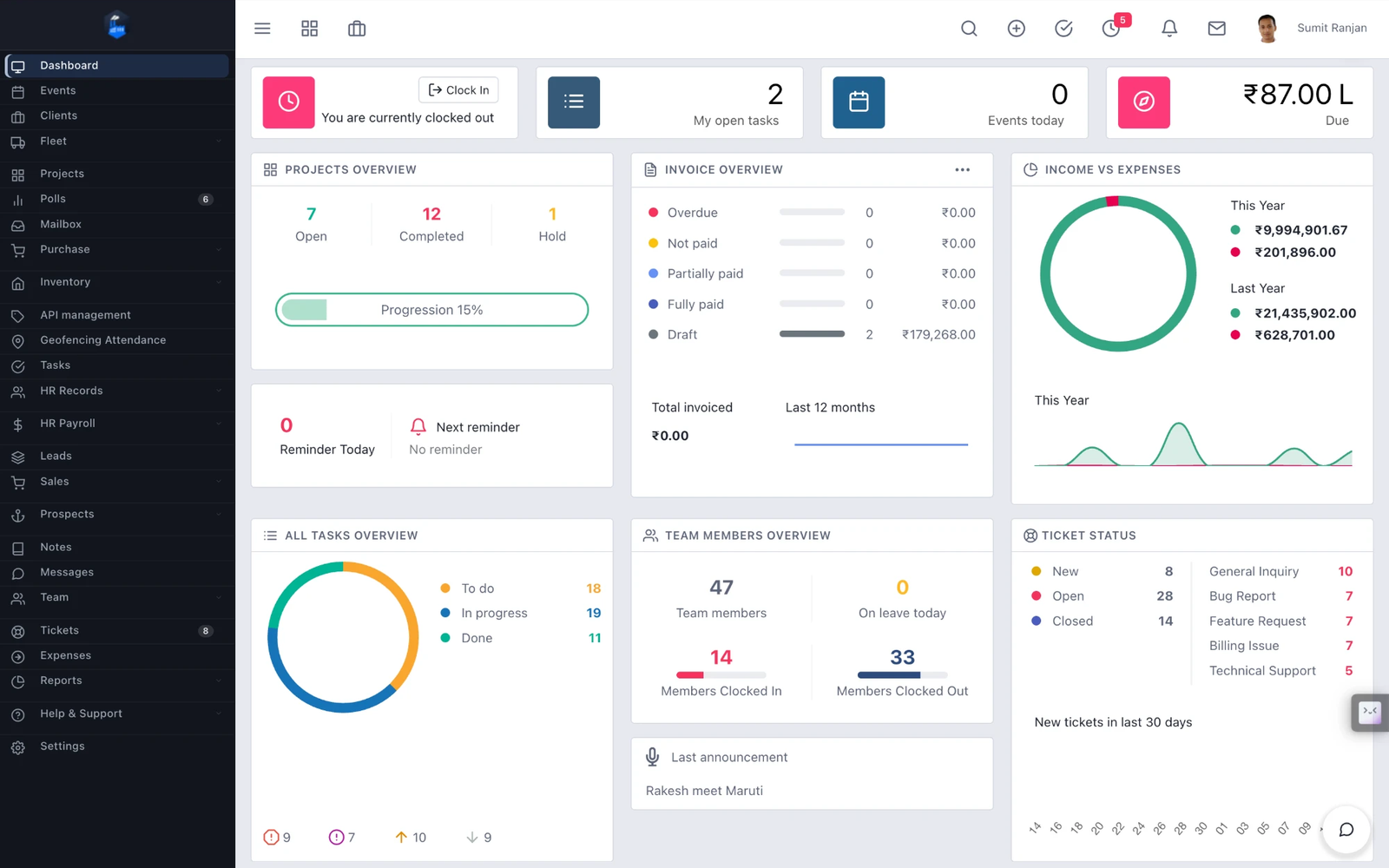 DnD CRM — Sales, Projects & Team Operations in One Place mockup