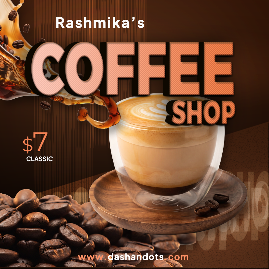 Rashmika's Coffee Shop — Launch Square mockup