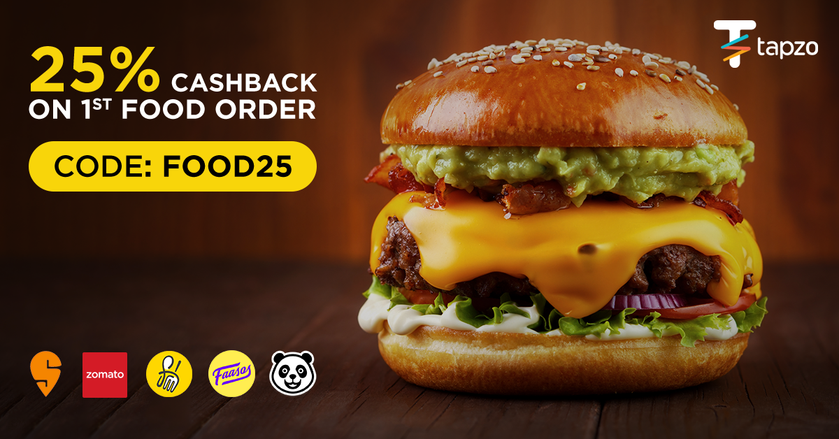Tapzo — First Order Cashback Banner mockup